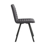 Keaton Pair of Velvet Dining Chairs - Charcoal