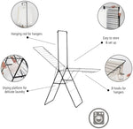 Brabantia 25m Hang On Clothes Airer with Rod - Black