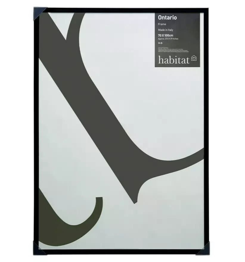 Habitat Ontario Matte Finish Picture Frame -Black - 103x73cm