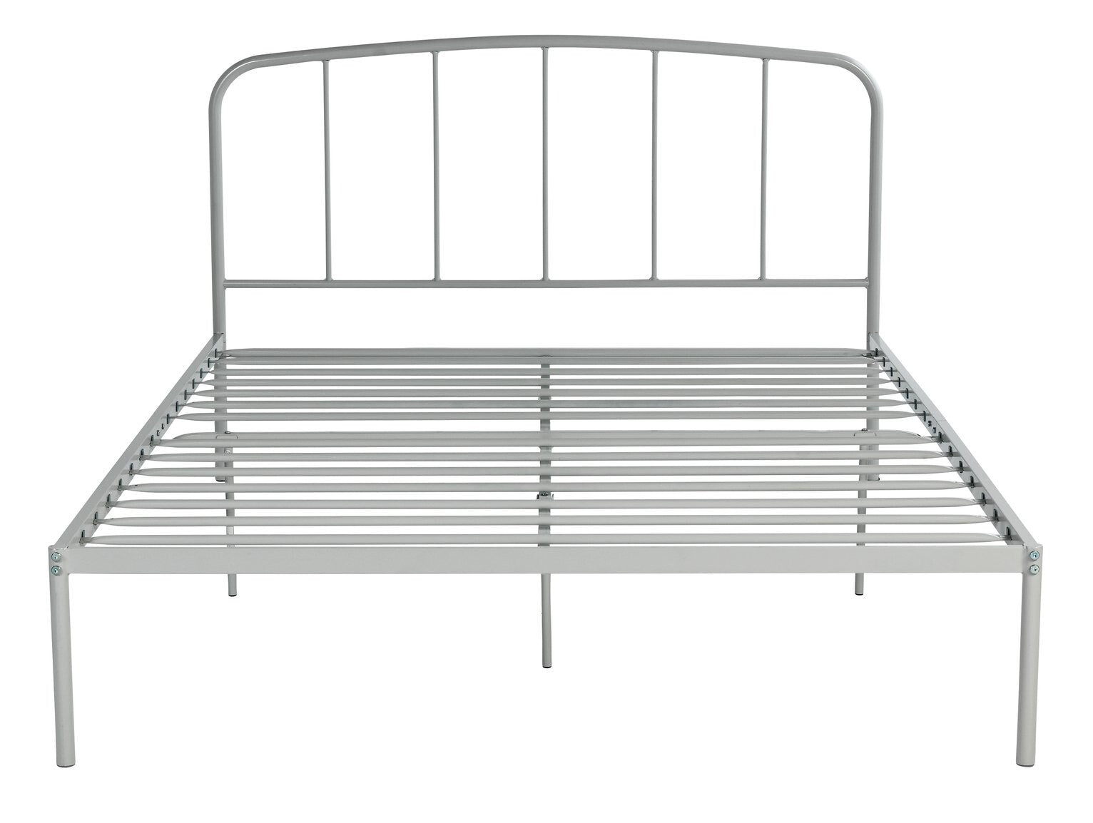Freja Double Metal Bed Frame - Silver | Bedroom Furniture for Teen or Guest Room