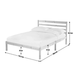 Kaycie Double Bed Frame 4FT6  Wooden - Pine With Pocket Sprung Double Mattress