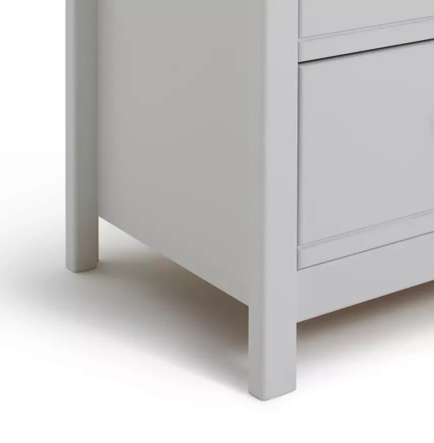 Home Brooklyn 4 Drawer Chest White | Bedroom Storage Furniture Unit