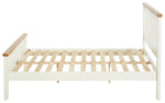 Home Aubrey Kingsize Wooden Bed Frame - Two Tone | Modern Solid Wood King Bed
