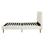 Home Ada Kingsize Velvet Bed Frame - Natural | Luxurious bedframe