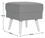 Habitat Callie Velvet Footstool - Petrol Blue