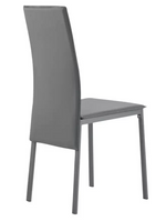 Home Lido Glass Dining Table & 4 Grey Chairs | Modern Kitchen Furniture