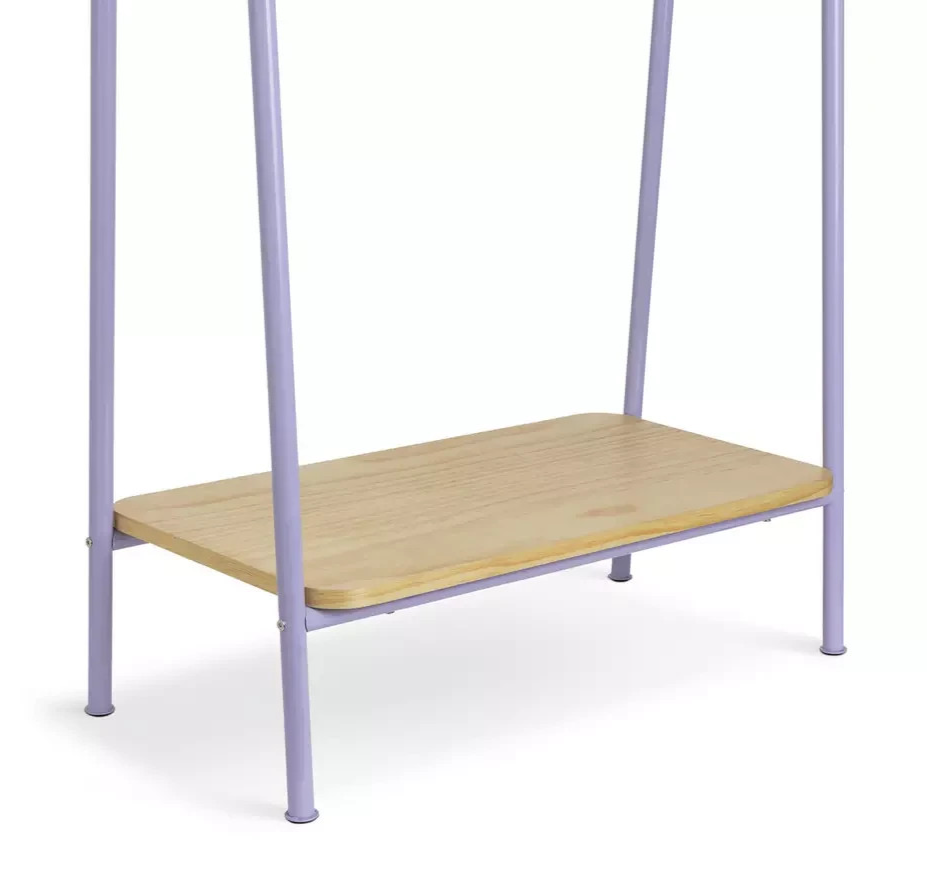 Kids Monty Clothes Rail Lilac | Children's Garment Hanging Rail Bedroom Furnitur