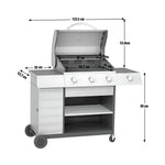 Deluxe 3 Burner with Side Burner Gas BBQ ( B Grade 15845 )