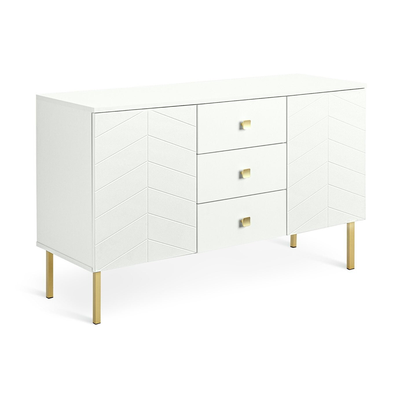 Home Kyler 2 Door 3 Drawer Sideboard - White