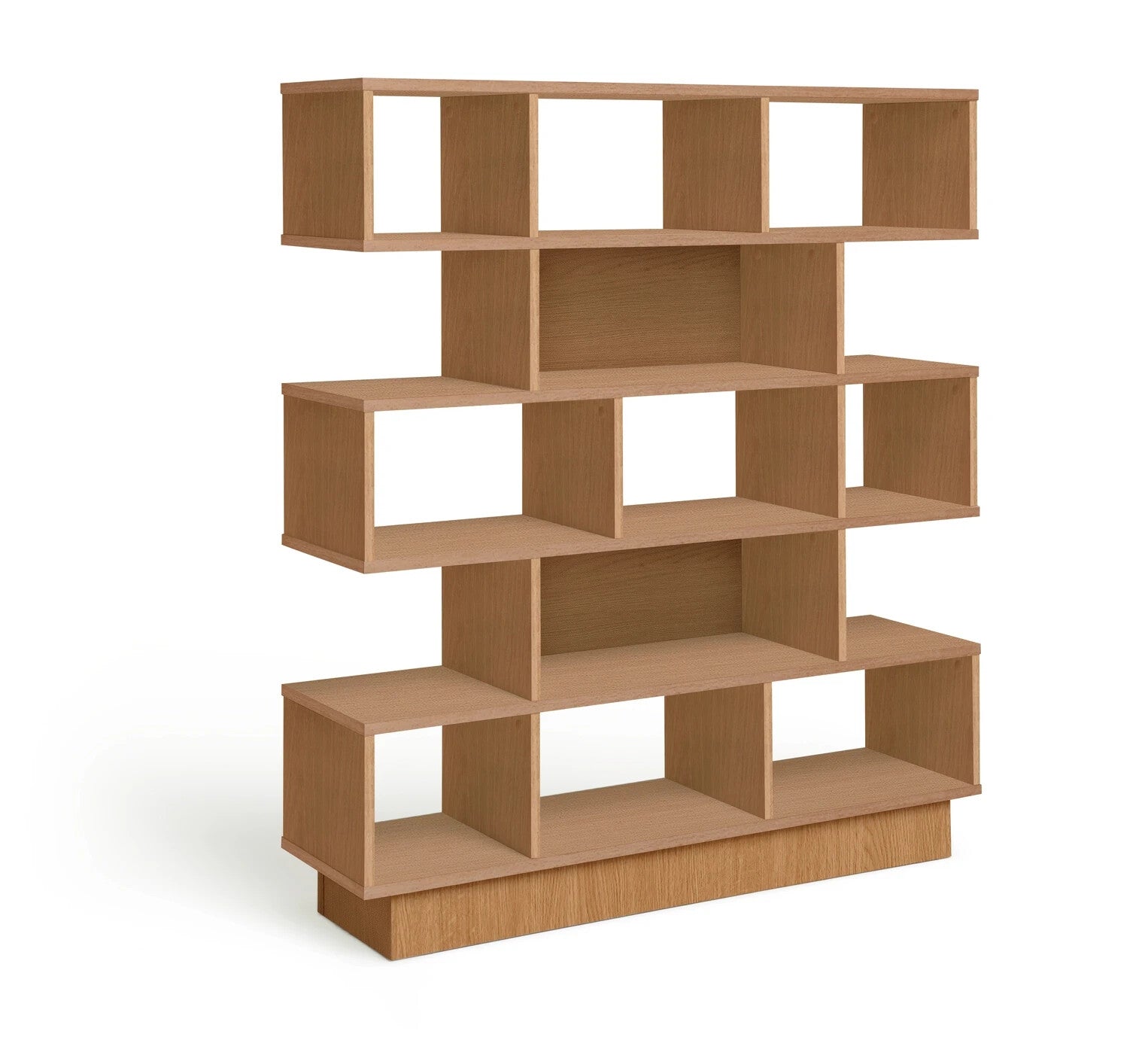 Habitat Cubes Wide Boockase - Oak Effect | Wooden Storage Shelving Unit Living