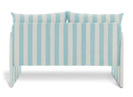 Dixon Fabric 2 Seater Sofa in a Box - Blue & White | Two seat couch