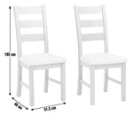 Ashwell Pair of 2 Oak Dining Chairs - Natural | Comfortable Mealtime Experience