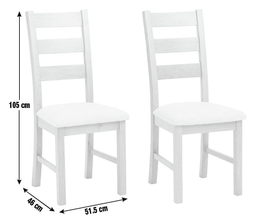 Ashwell Pair of 2 Oak Dining Chairs - Natural | Comfortable Mealtime Experience