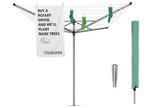 Brabantia 60m Lift-O-Matic Washing Line with Ground Spike | Rotary Clothes Airer