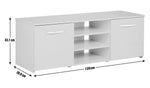 Hayward 2 Door Small TV Unit - Grey Gloss