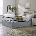 Aspley Kingsize Wooden End Lift Ottoman Bed- Grey |Space Saving Sleep Solution