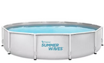 Summer Waves 12ft Round Frame Family Pool - 6056L | Outdoor Inflatable Pool