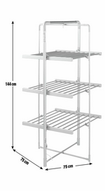 3 Tier Heated Clothes Horse Airer Foldable Electric Dryer Clotheshorse NO COVER