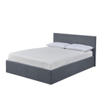 Home Heathdon Small Double Ottoman Bed Frame- Grey | Lift-up bed frame grey