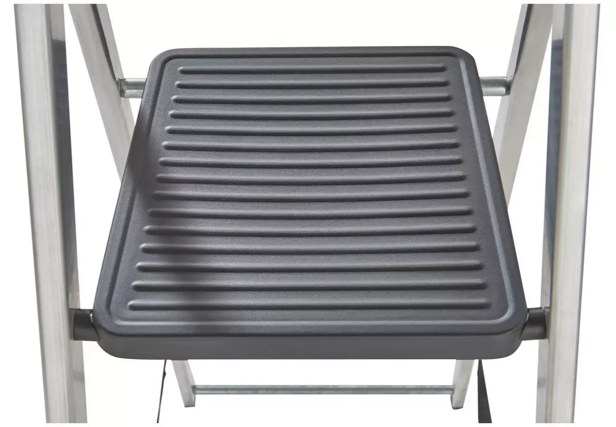 Home Werner 3 Tread High Handrail Step Ladder | Folding Steel Household Ladder
