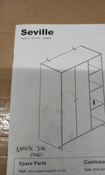 Home Seville 2 Door Open Shelf Wardrobe - White (B Grade 1109.)