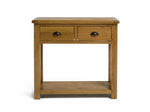 Home Kent 2 Drawer Oak Console Table - Natural | Warm Wooden Appeal