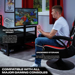 X Rocker BaseCamp TV and Gaming Bed Frame - Black