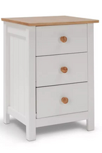 Scandinavia 3 Drawer Bedside Table - Two Tone
