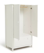 Scandinavia Kids 2 Door 1 Drawer Wardrobe - White | Storage for Clothes and Toys