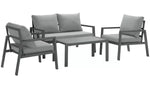 Sitges 4 Seater Aluminium Garden Sofa Set - Grey