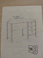 Tvilum Madrid 3 Drawer Office Desk - Oak (B Grade 1041.)