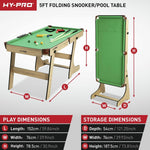 Hy-Pro 5ft Folding Snooker and Pool Table ( B Grade )