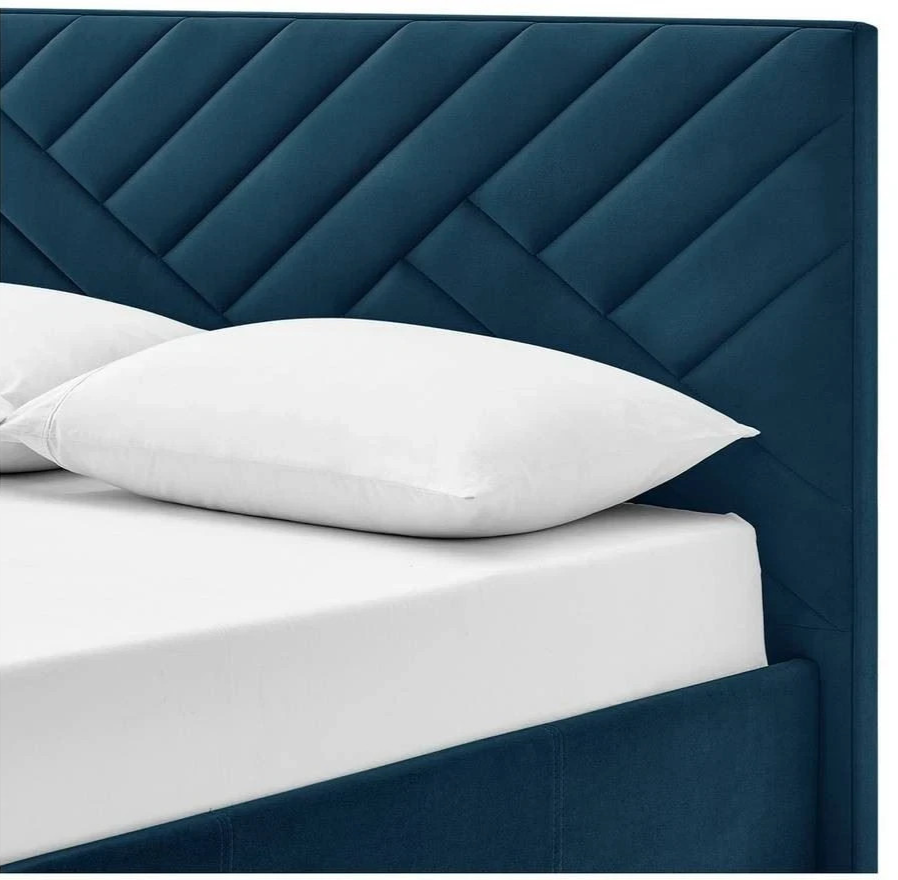Luca Double End Lift Ottoman Bed - Navy