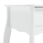 Home Amelie 1 Drawer Dressing Table - White | Stylish Makeup Station