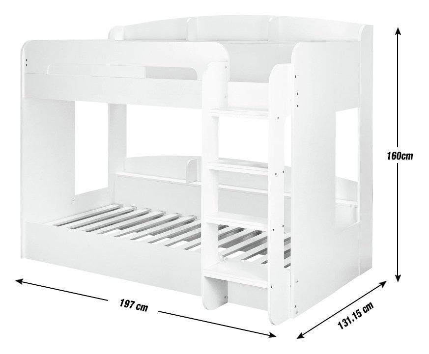 Ultimate Bunk Bed Frame - White | Multi Level Bedroom Setup