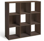 Home Home 9 Cube Storage Unit Walnut | Modular Shelving Organiser Furniture