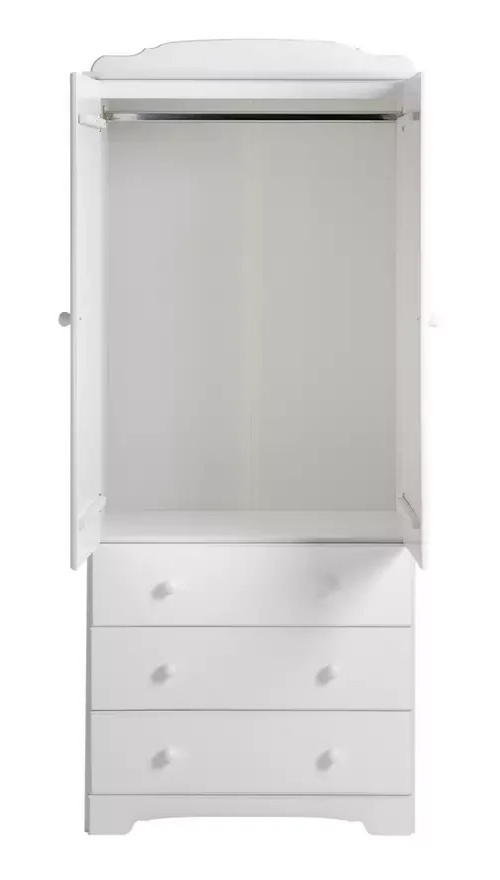 Nordic 2 Door 3 Drawer Wardrobe - White (B Grade)
