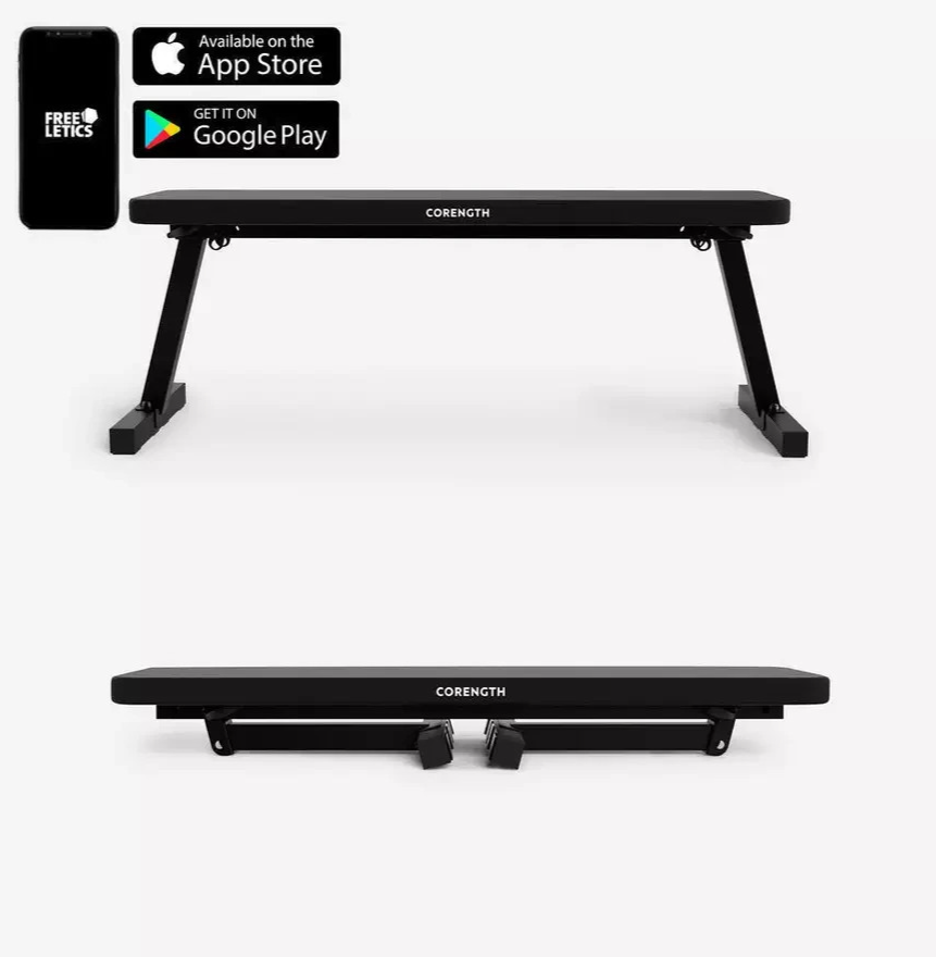 Decathlon 100 Foldable Exercise Bench 200kg Capacity | Home Gym Workout Bench