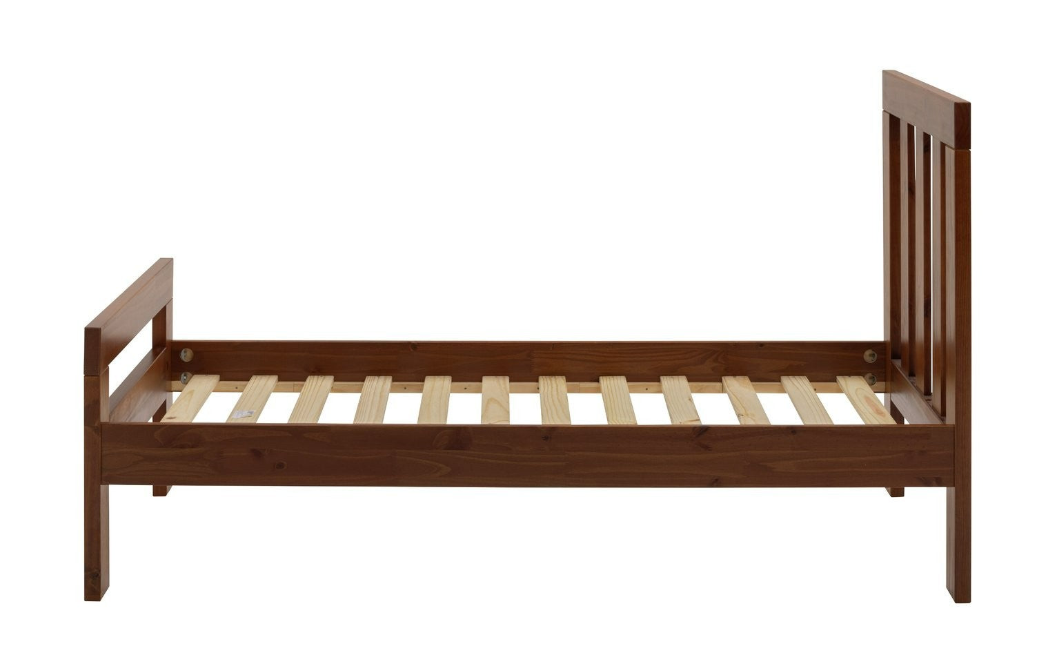 Home Chile Single Wooden Bed Frame - Dark Wood | Practical Night Comfort