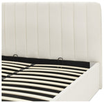 Home Pandora Double End Lift Ottoman Bed - Cream | Lift-up storage bed