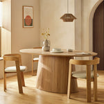 Pierce 8 Seater Dining Table - Natural | Pedestal Style Dining Table