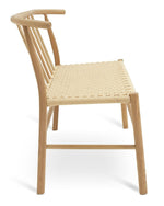 Scottie Solid Oak Dining Bench | Minimalist wood bench