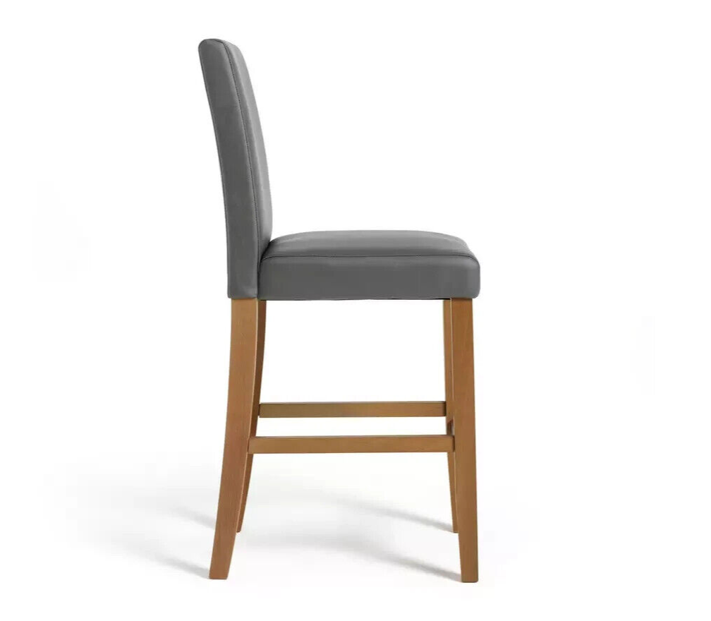 Winslow Faux Leather Bar Stool - Grey
