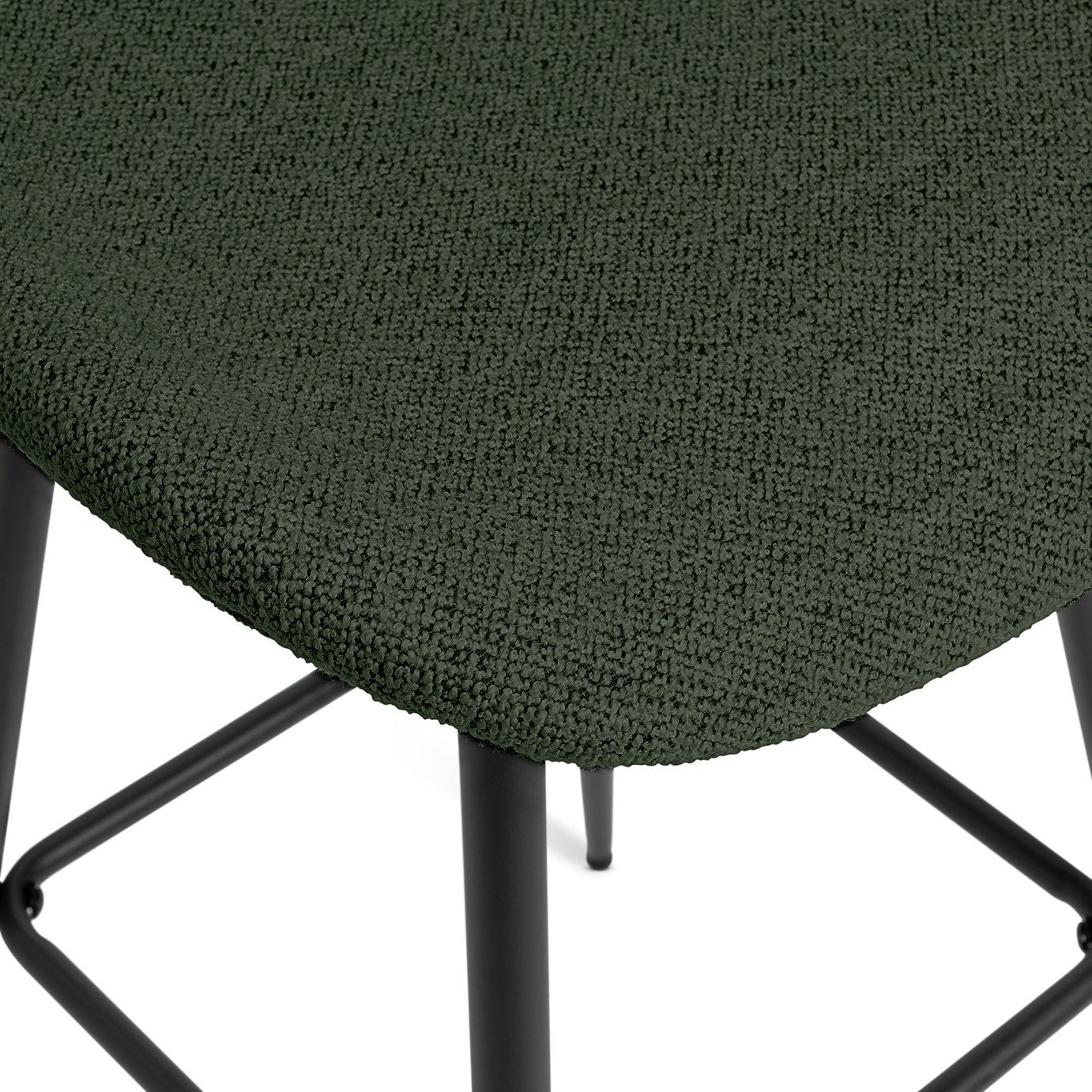 Etta Pair of Fabric Bar Stools - Green | Counter Stools Pair