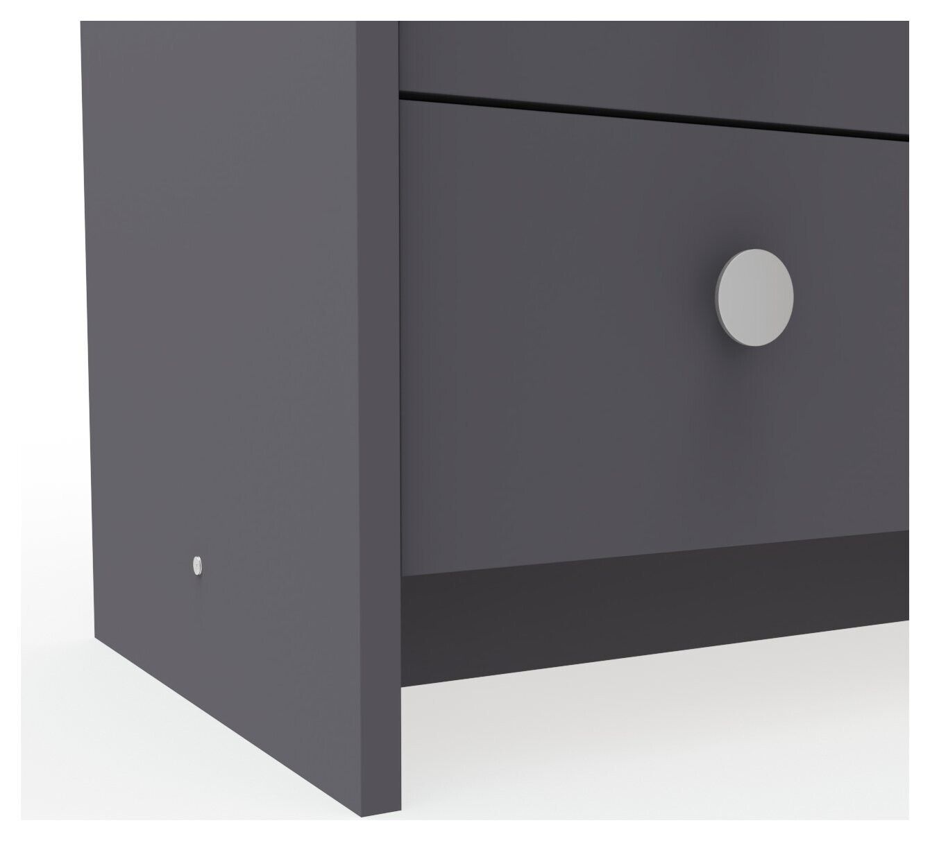 Seville 2 Piece 1 Door Wardrobe Set - Anthracite