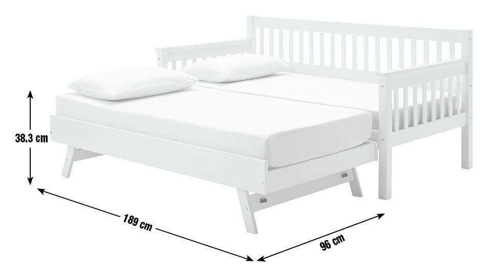 Home Aspley Trundle Day Bed - Oak Effect | Guest bed with trundle