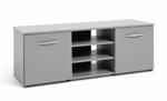 Hayward 2 Door Small TV Unit - Grey Gloss