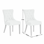 Home Novara Pair of Fabric Dining Chair - Cream | Soft Upholstered Comfort