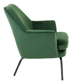 Celine Velvet Accent Chair - Green | Vibrant Color Accent