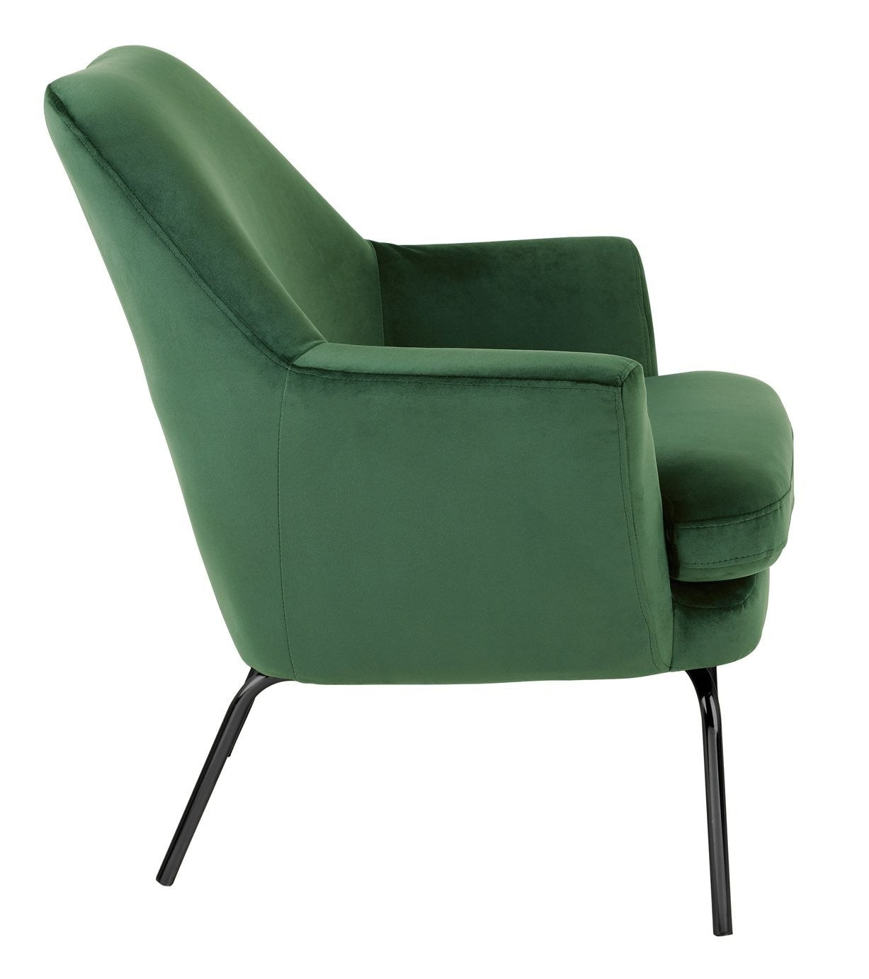 Celine Velvet Accent Chair - Green | Vibrant Color Accent